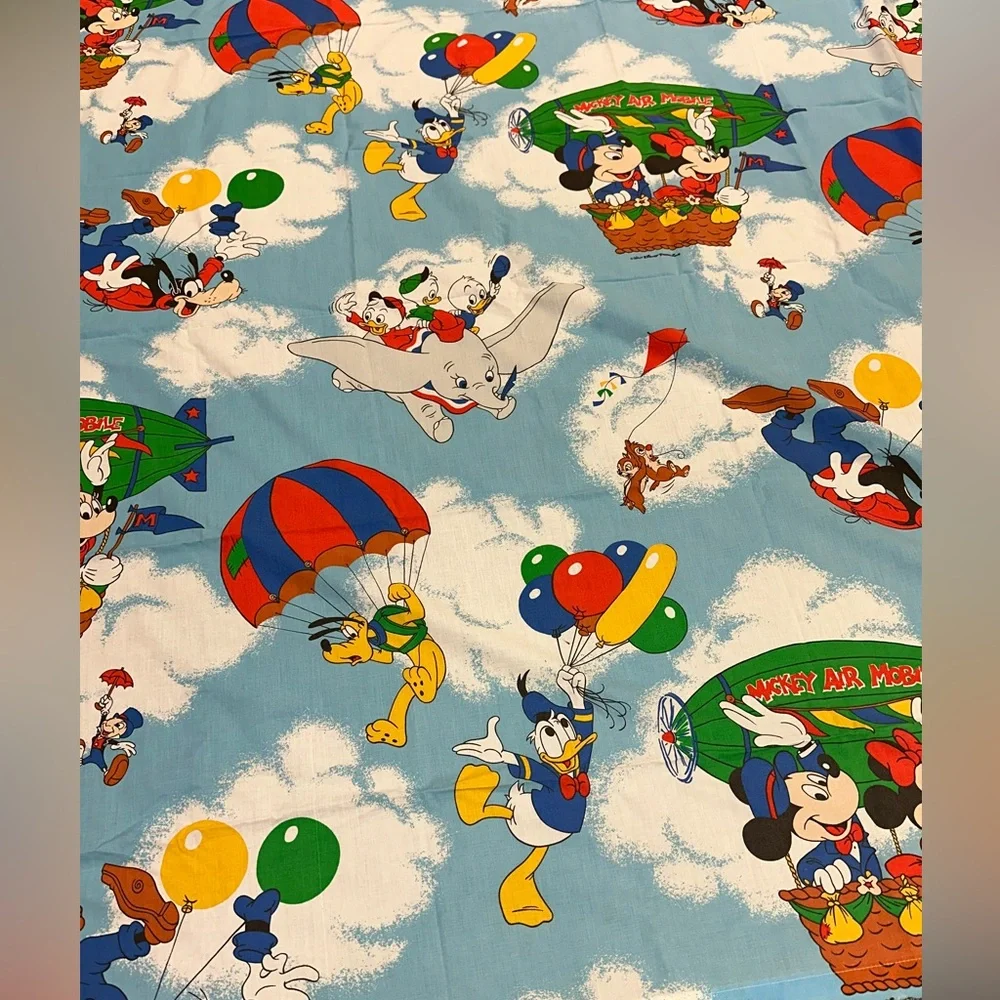 Vintage Walt Disney TWIN‎ Sheet Mickey Mouse Pacific Bedding Dumbo Donald